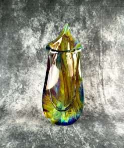 Authentic Murano Glass Chalcedony Vase – Unique Handcrafted Asymmetric Contemporary Art Luxury Vase - Image 6