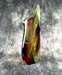 Authentic Murano Glass Chalcedony Vase – Unique Handcrafted Asymmetric Contemporary Art Luxury Vase - Image 7