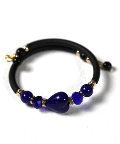 Modern Murano Glass Cube Bracelet – Handcrafted Harmonic Steel & Sleek Rubber Luxury Jewelry