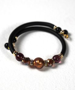 Modern Murano Glass Cube Bracelet – Handcrafted Harmonic Steel & Sleek Rubber Luxury Jewelry