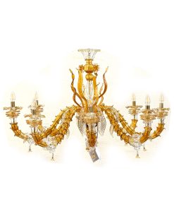 Venetian chandelier 8 lights in Murano glass | classic