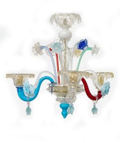 Venetian chandelier 3 lights in Murano glass | classic