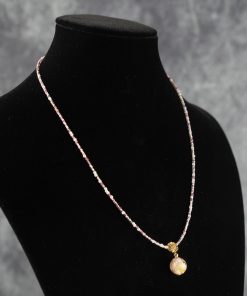 Elegant Murano Glass Pearl Necklace – Artisanal Foil-Infused Venetian Statement Jewelry