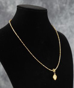 Elegant Murano Glass Pearl Necklace – Artisanal Foil-Infused Venetian Statement Jewelry
