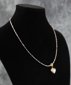 Elegant Murano Glass Pearl Necklace – Artisanal Foil-Infused Venetian Statement Jewelry