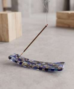 Luxury Multicolor Murano Glass Incense Burner – Handcrafted Venetian Arc Stick Holder