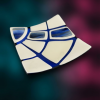 Luxury Cream & Blue Murano Glass Decorative Dish – Handcrafted Square Venetian Tray
