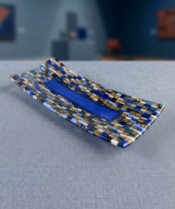 Luxury Cobalt Blue & Gold Murano Glass Tray – Handcrafted Venetian Centerpiece Dish