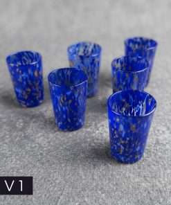 Alternative view of Handmade Murano Glass Shot Glasses Set of 6 – Authentic Italian Liqueur & Espresso Glasses with Gold Leaf Accents