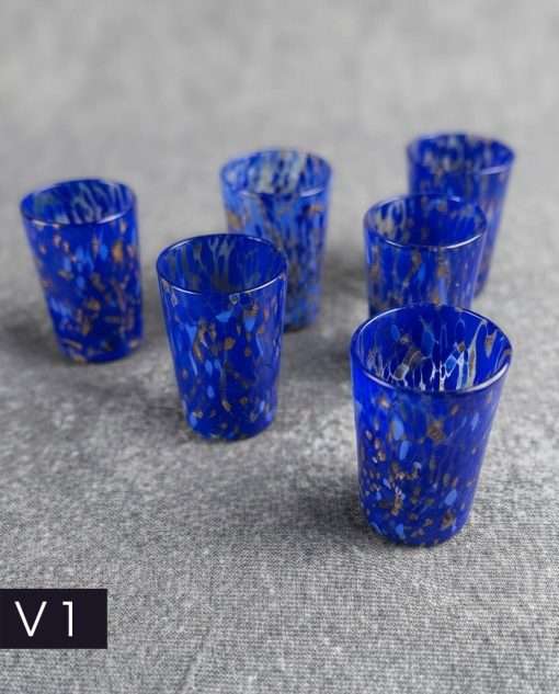 Handmade Murano Glass Shot Glasses Set of 6 – Authentic Italian Liqueur & Espresso Glasses with Gold Leaf Accents - Image 2