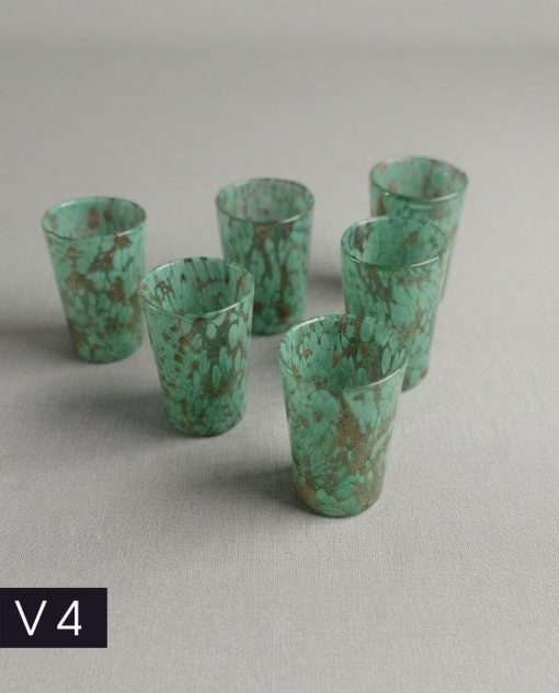 Handmade Murano Glass Shot Glasses Set of 6 – Authentic Italian Liqueur & Espresso Glasses with Gold Leaf Accents - Image 5
