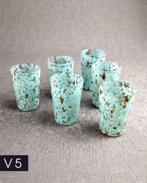 Handmade Murano Glass Shot Glasses Set of 6 – Authentic Italian Liqueur & Espresso Glasses with Gold Leaf Accents - Image 6